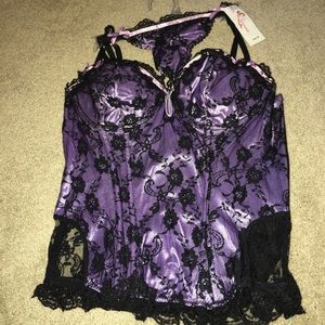 La Mariposa corset 36B matching gstring size M